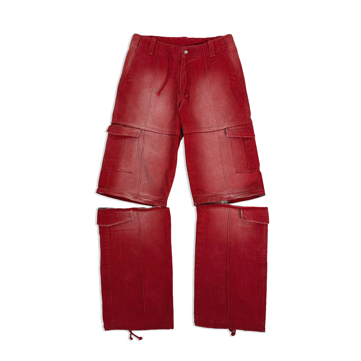 8 POCKET CARGO PANTS - VINTAGE RED