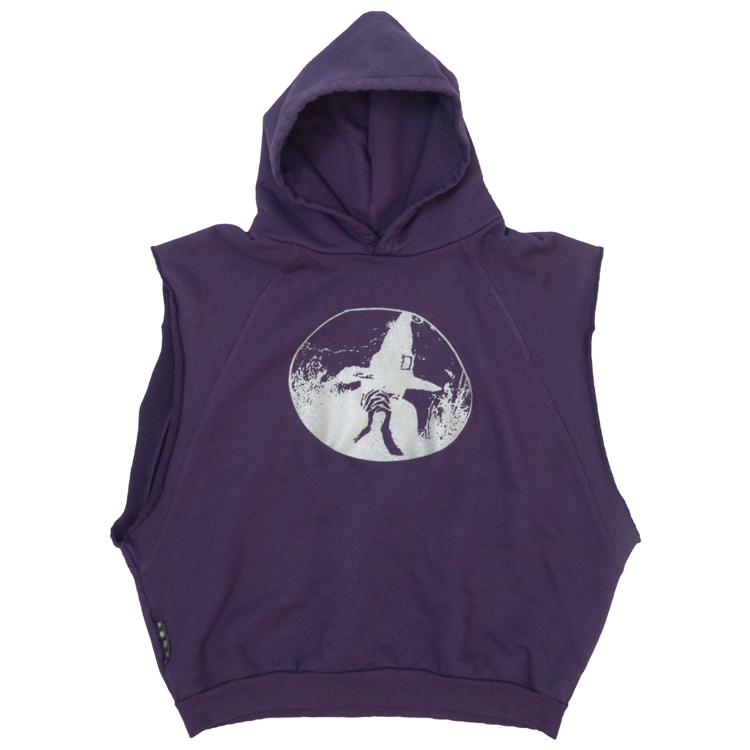 PURPLE WITCH BOY CUT-OFF HOODIE
