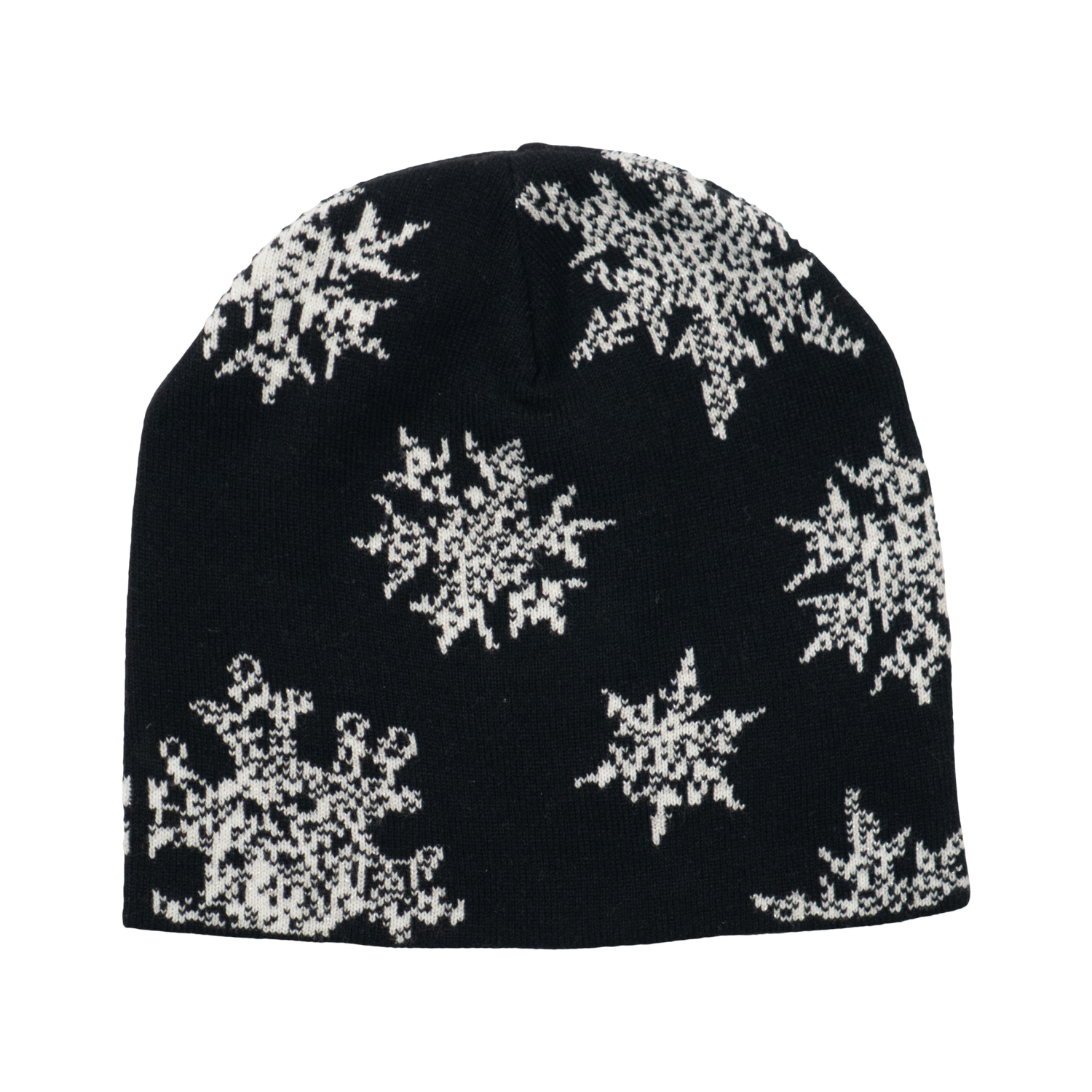 BLACK  SNOWFLAKE BEANIE V1